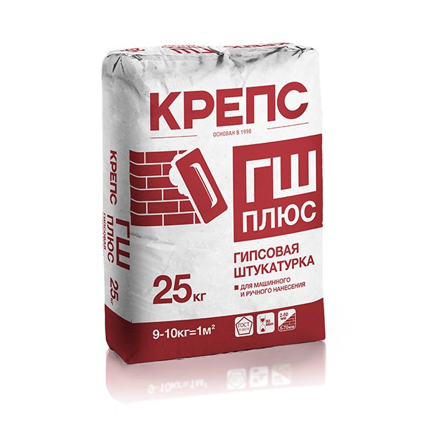 Штукатурка гипсовая Крепс ГШ Плюс, 25кг