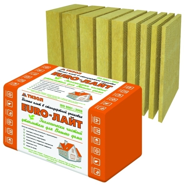 Утеплитель Тизол ЕВРО-Лайт 30 1000х600х50 мм, 6 шт. уп