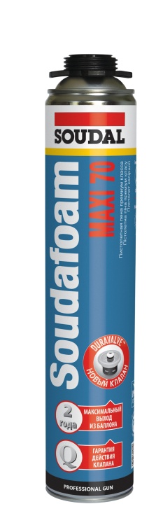 Монтажная пена Soudal MAXI 70, летняя, 870мл