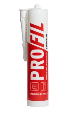 Герметик универсальный силиконовый PROFIL бесцветный, 270мл